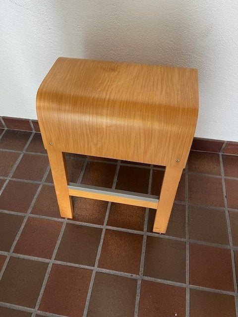 vintage design plywood salve stool/ kruk, Huis en Inrichting, Krukjes, Ophalen, Gebruikt, Hout
