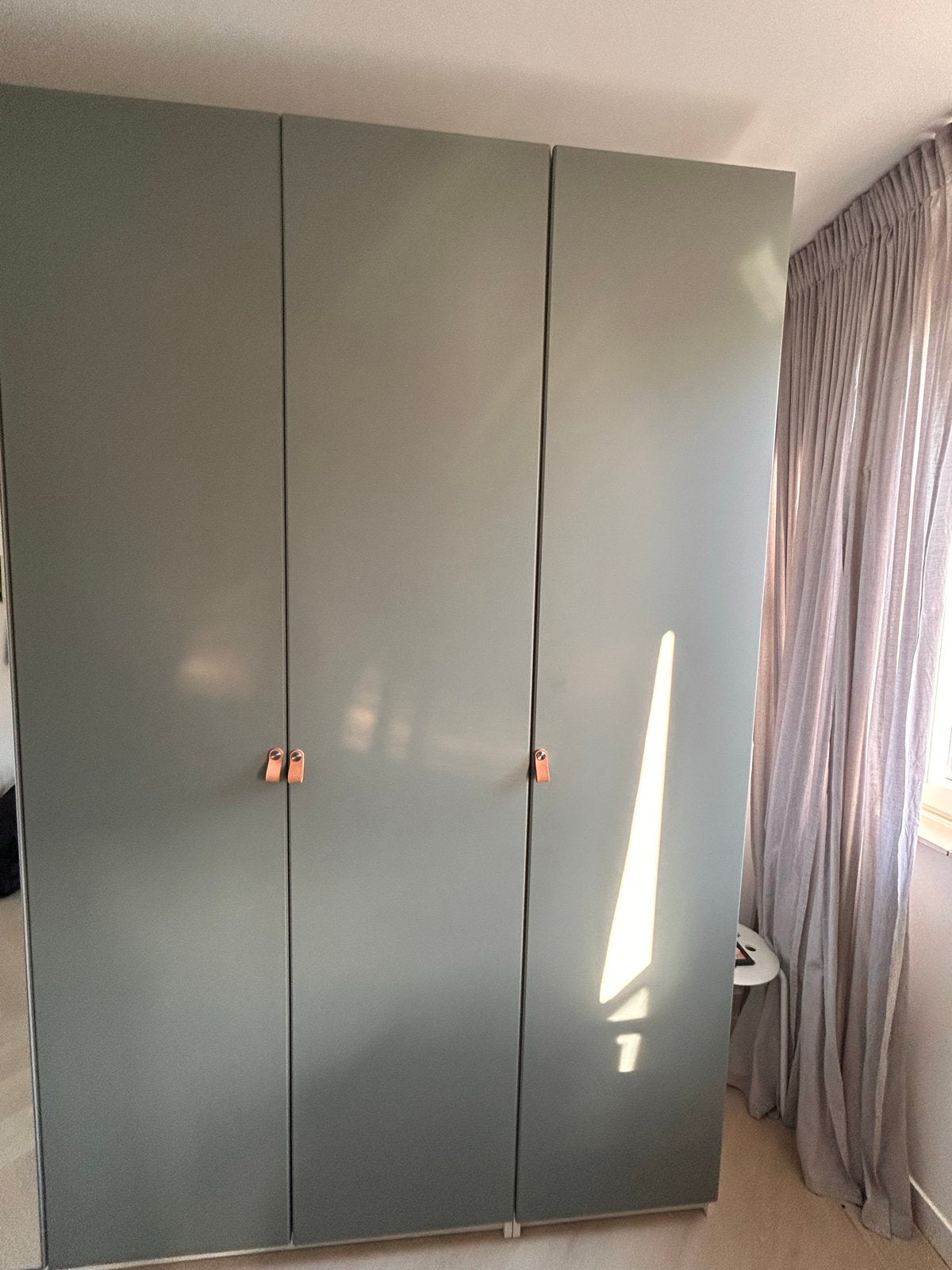 Ikea Pax kledingkast met Reinsvoll grijsgroene deuren, Ophalen, Overige materialen, Gebruikt, 200 cm of meer