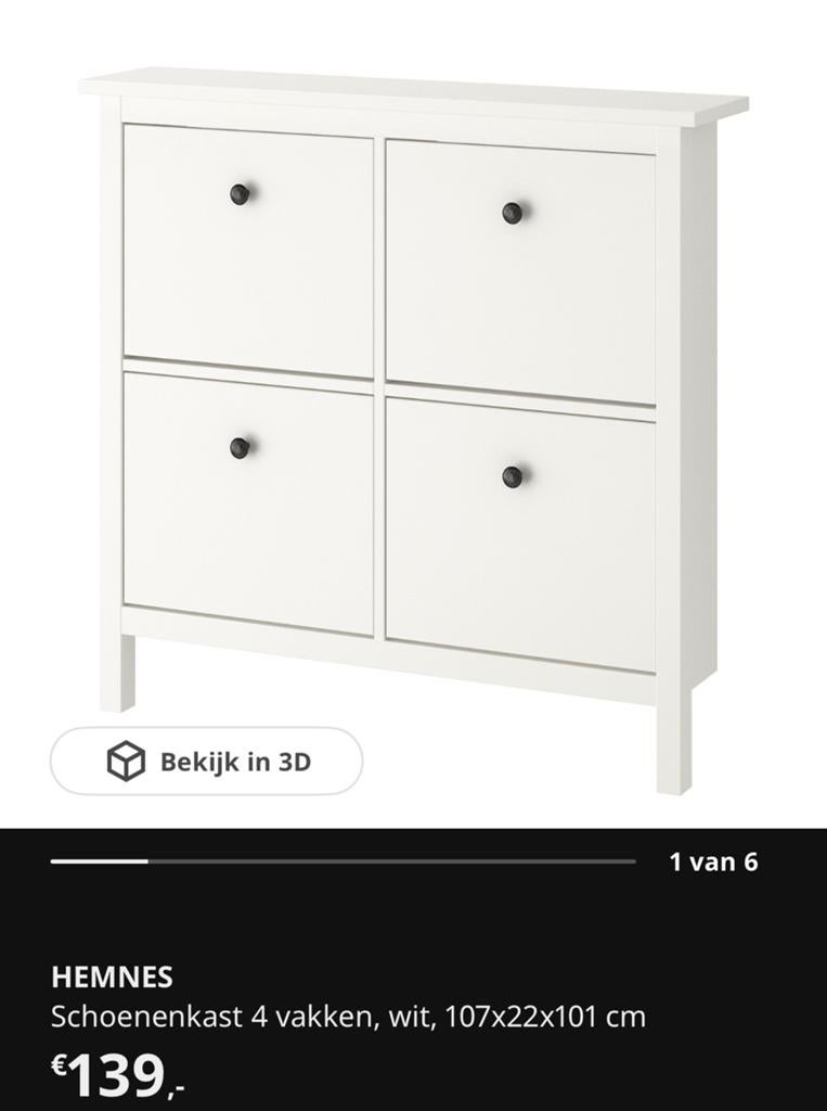 Schoenenkast, Ophalen, Zo goed als nieuw