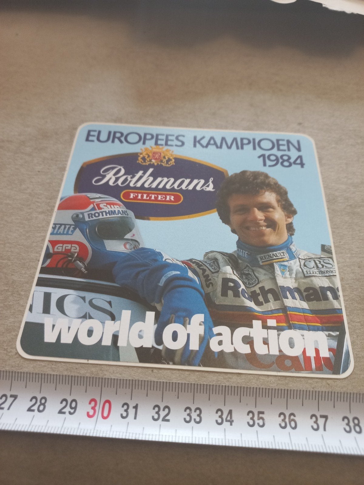 Rothmans Europees Kampioen 1984 Sticker/Kaart, Ophalen of Verzenden, Gebruikt