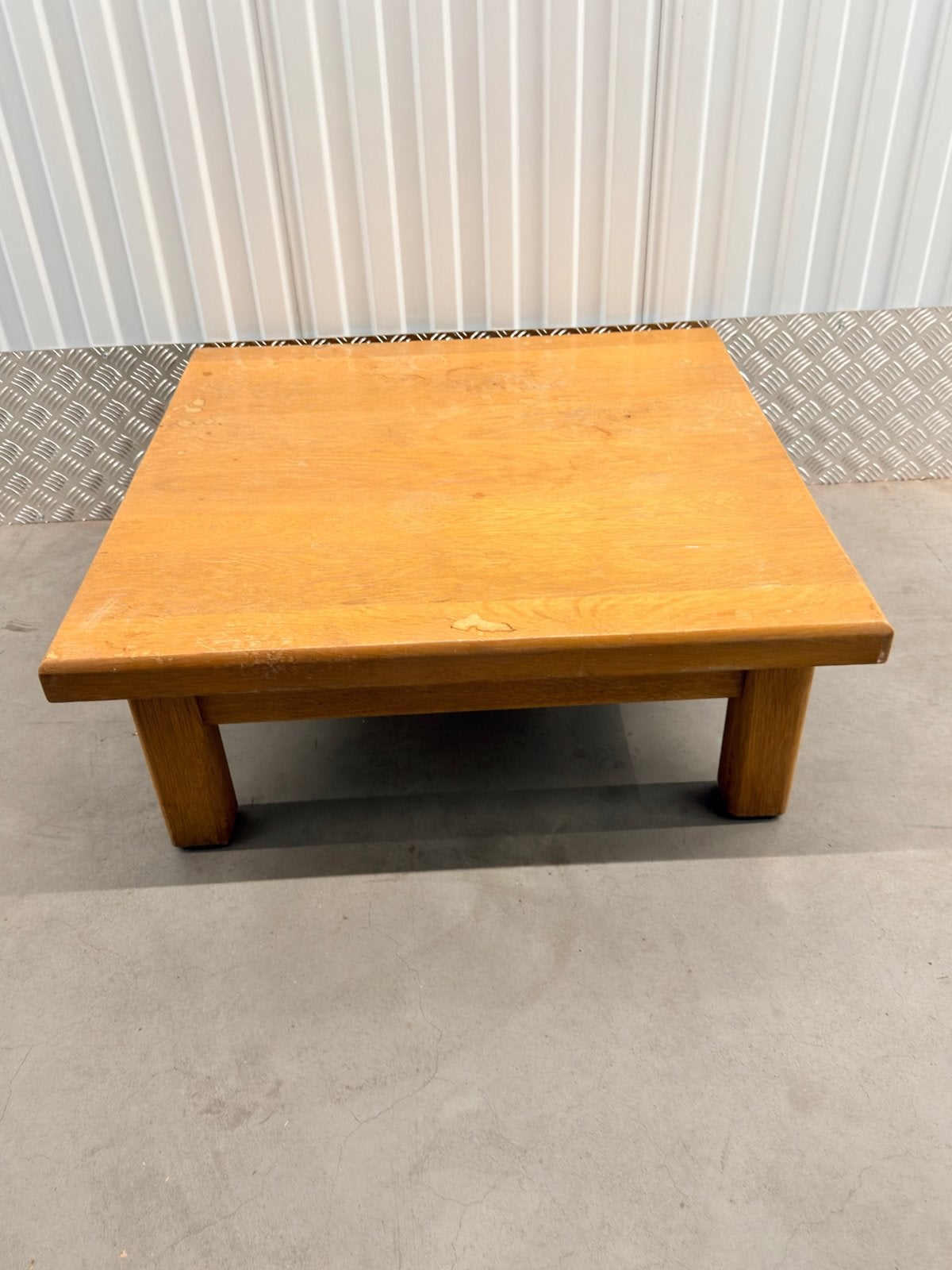 Massief eiken salontafel 80x80x30 cm - Opknapper, Ophalen, Gebruikt, 50 tot 100 cm, 5 – 50