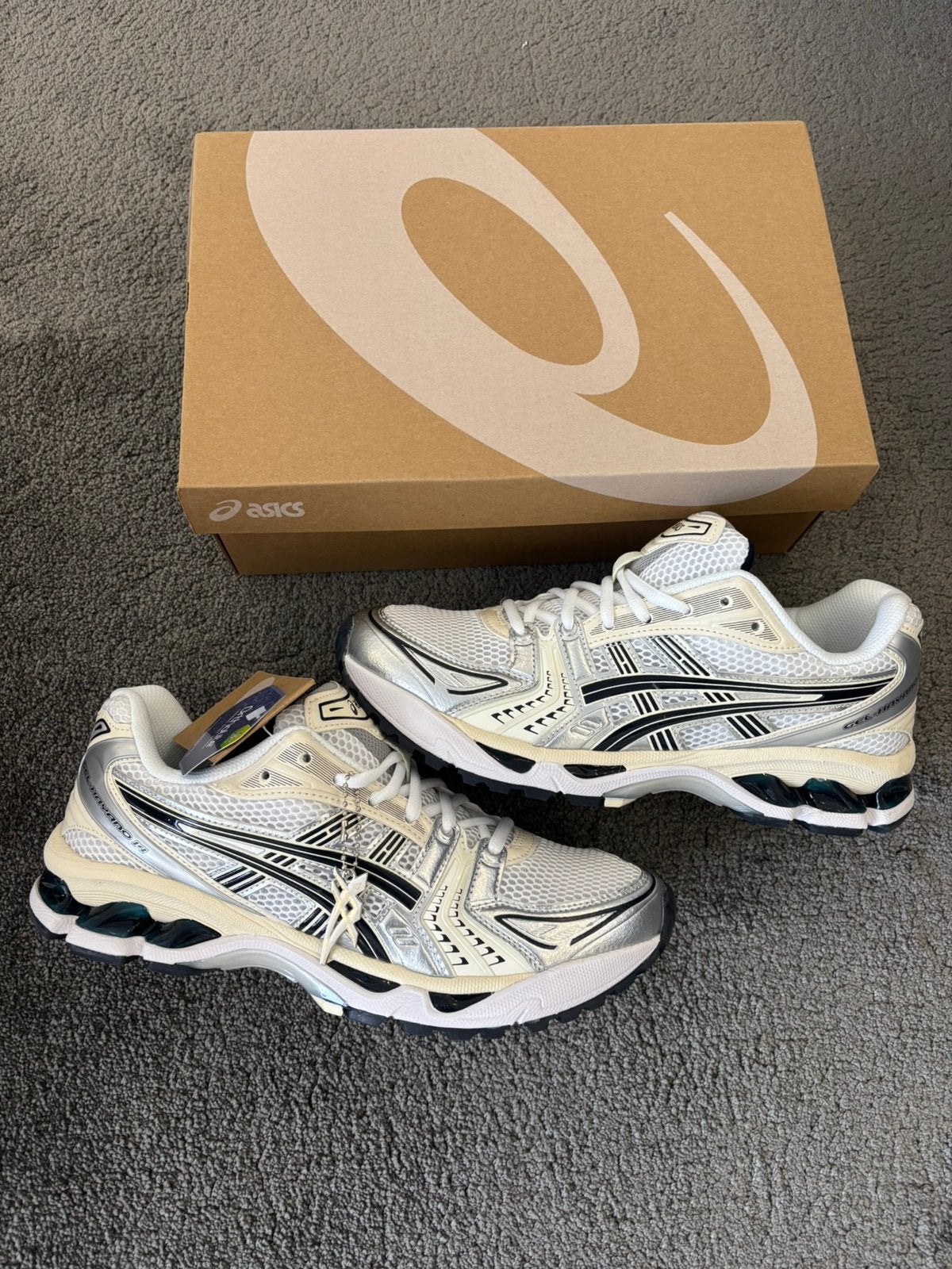 ASICS Gel-Kayano 14 White Midnight | Nieuw | Maat 44, Wit, Nieuw, Ophalen of Verzenden, Sneakers of Gympen