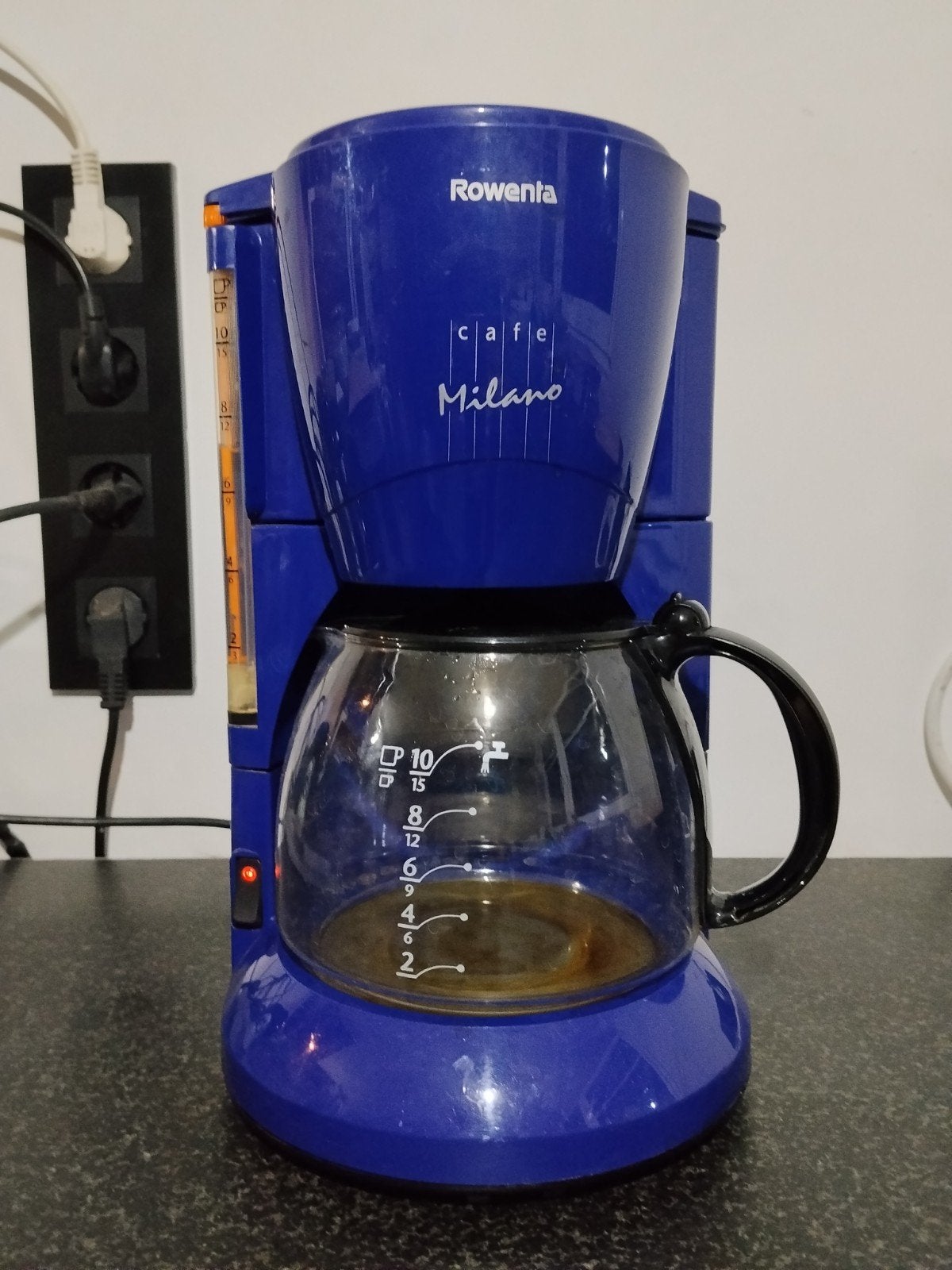 Rowenta Cafe Milano Koffiezetapparaat - Blauw, Witgoed en Apparatuur, Ophalen, Gebruikt, 10 kopjes of meer, Koffiemachine