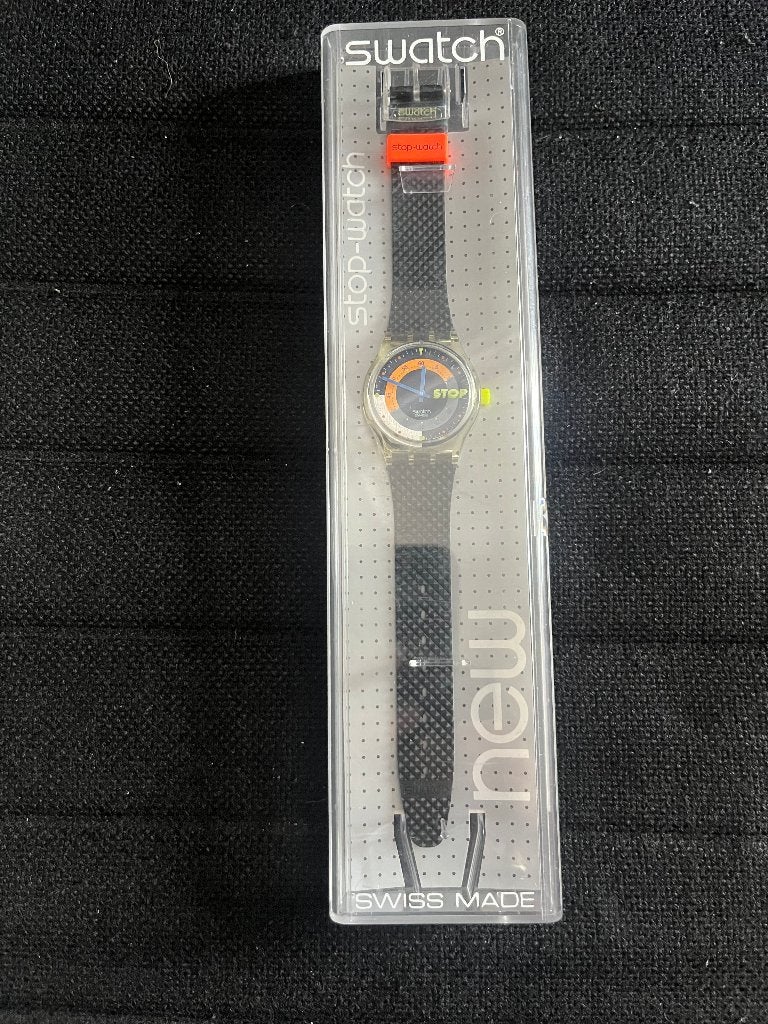 SWATCH STOP WATCH SSK100 1992 Vintage Nieuw, Kunststof, Polshorloge, Swatch, Nieuw