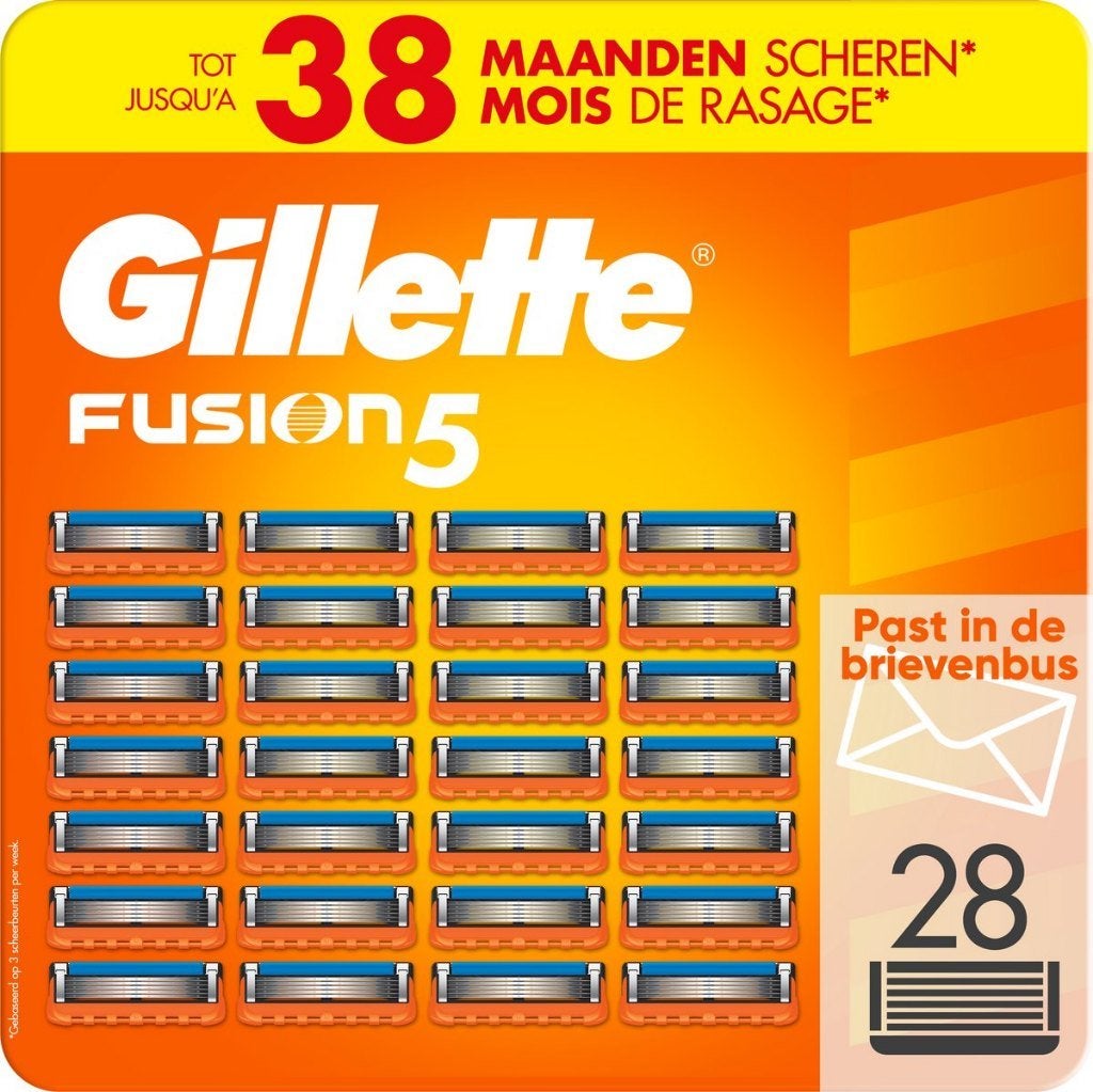 Gillette Fusion5 Scheermesjes 28 Stuks, Ophalen, Nieuw, Gehele gezicht