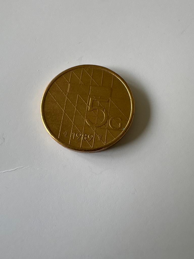 Nederlandse 5 Gulden munt uit 1989, Postzegels en Munten, Munten | Nederland, Ophalen of Verzenden, Koningin Beatrix, 5 gulden