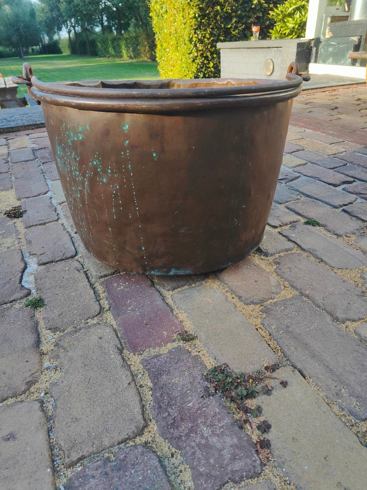 Antieke Koperen Ketel met Handvat, Antiek en Kunst, Antiek | Koper en Brons, Ophalen, Koper