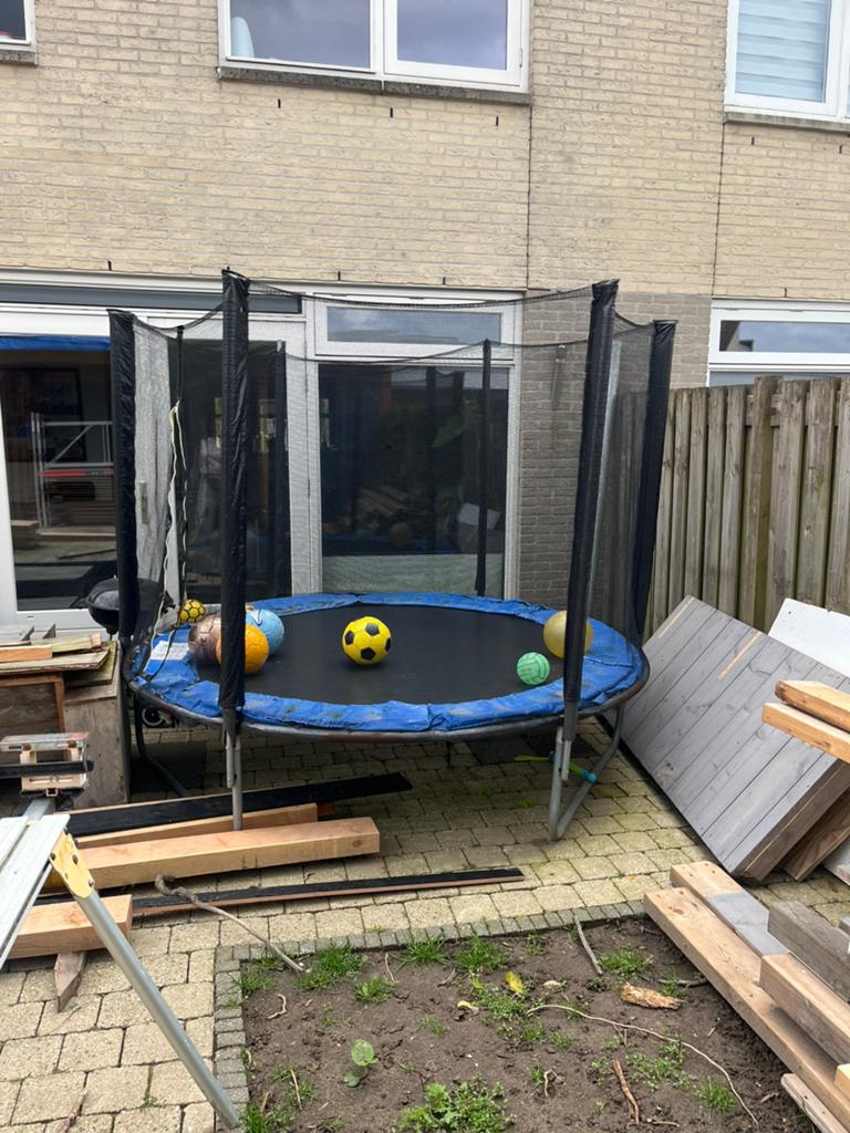Trampoline, Kinderen en Baby's, Speelgoed | Buiten | Trampolines, Ophalen of Verzenden, Gebruikt