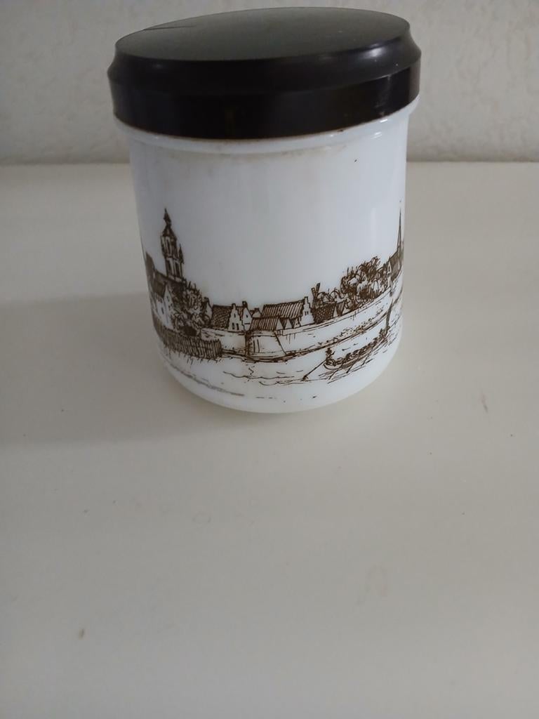 Tabakspot opaline melkglas, Ophalen of Verzenden