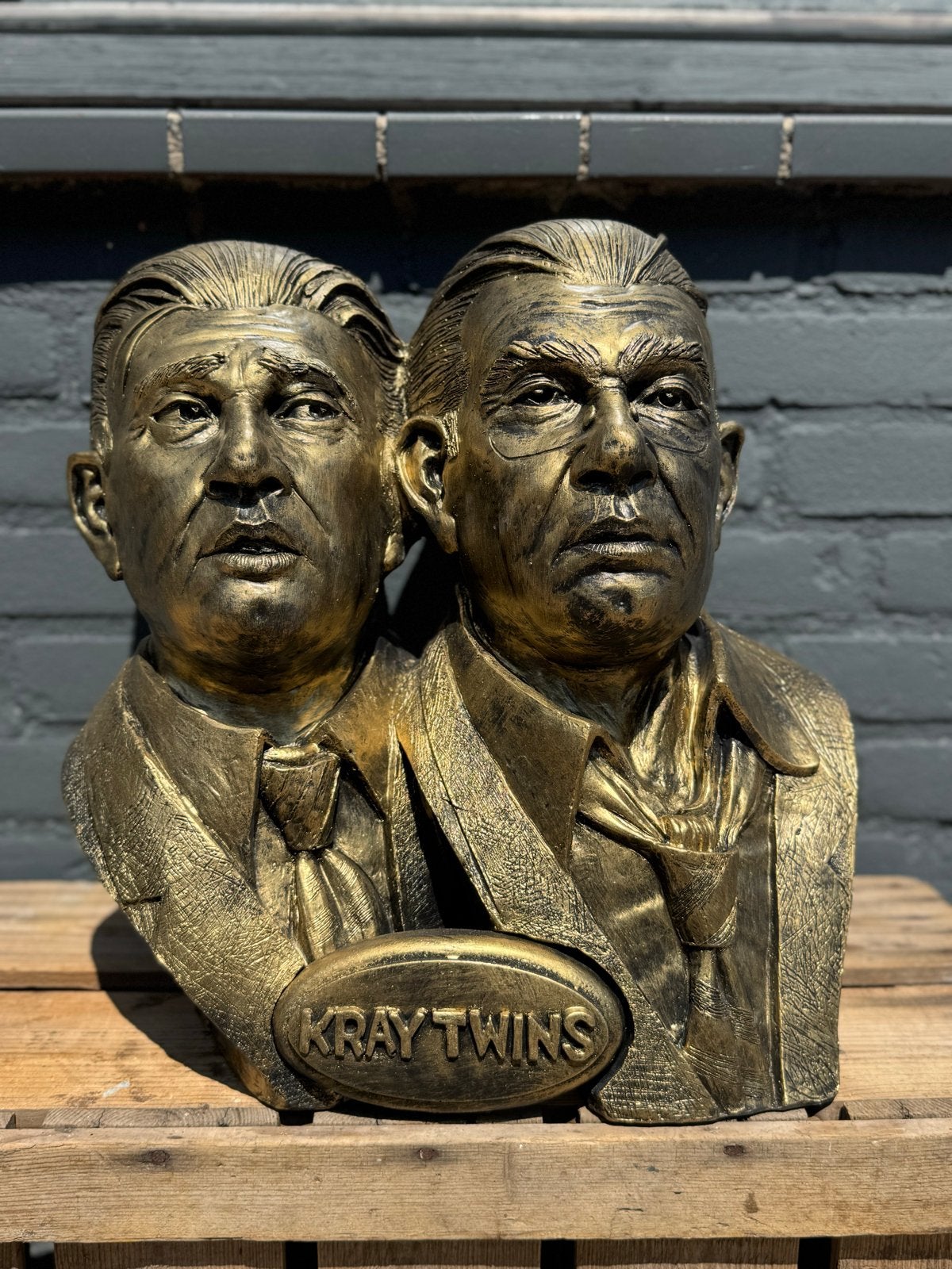 Kray Twins Buste - Gouden Beeld van Iconische Broers, Ophalen, Groep mensen, Buste, Handgemaakt