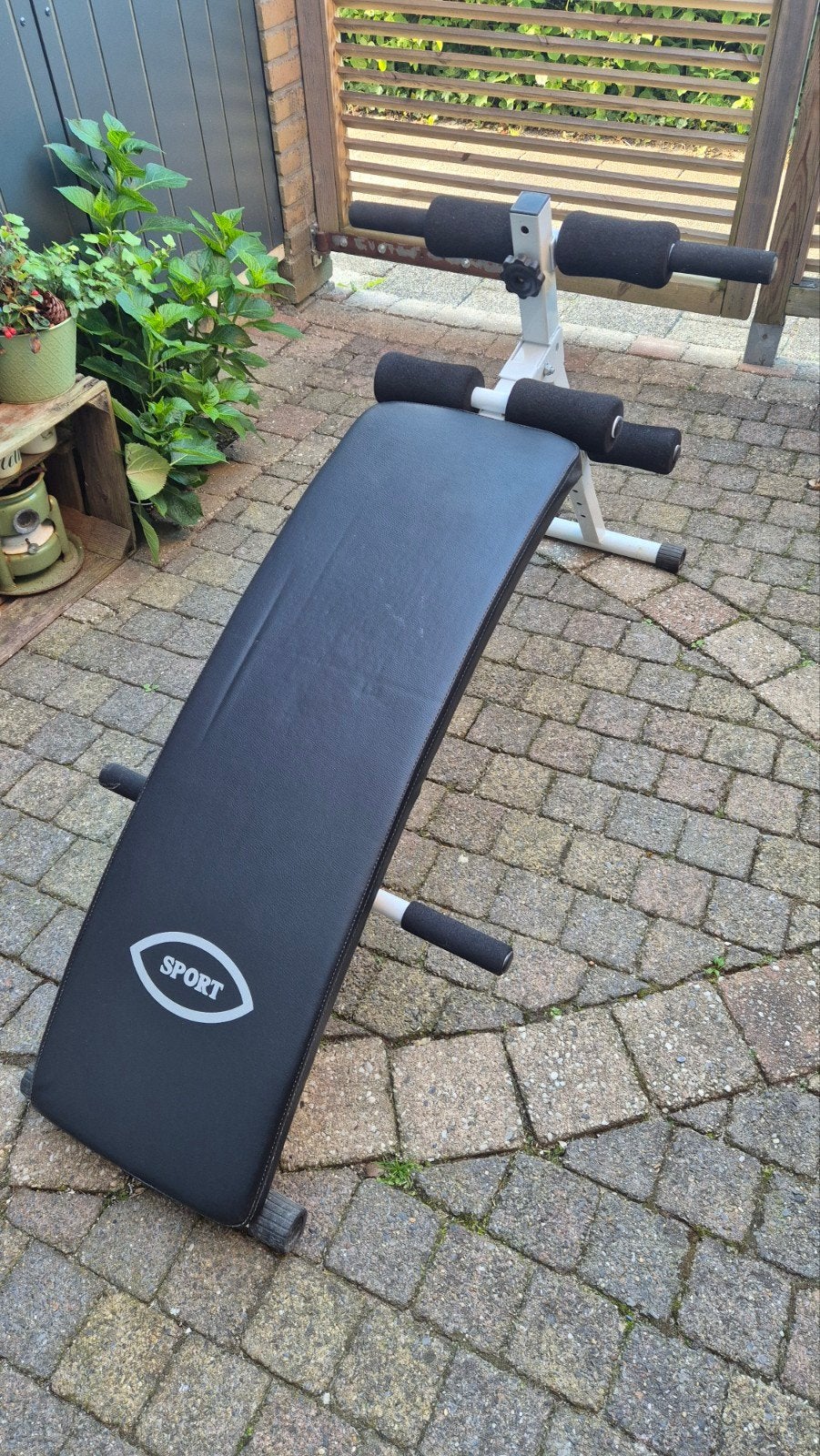 Opvouwbare buikspierbank voor thuisfitness, Sport en Fitness, Fitnessmaterialen, Ophalen, Gebruikt, Buik, Fitnessbank