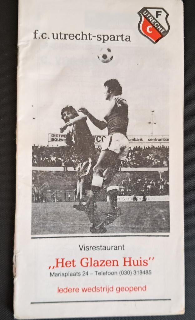 FC Utrecht - Sparta 1980/1981, Ophalen of Verzenden, Gebruikt, F.C. Utrecht, Boek of Tijdschrift