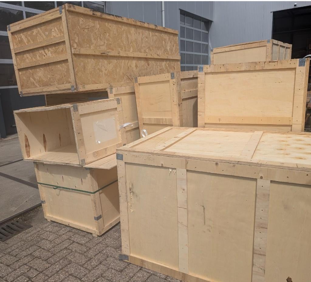 Transportkisten van hout - Gratis!, Doe-het-zelf en Verbouw, Kratten en Dozen, Ophalen, Gebruikt, 100 cm of meer, 60 cm of meer