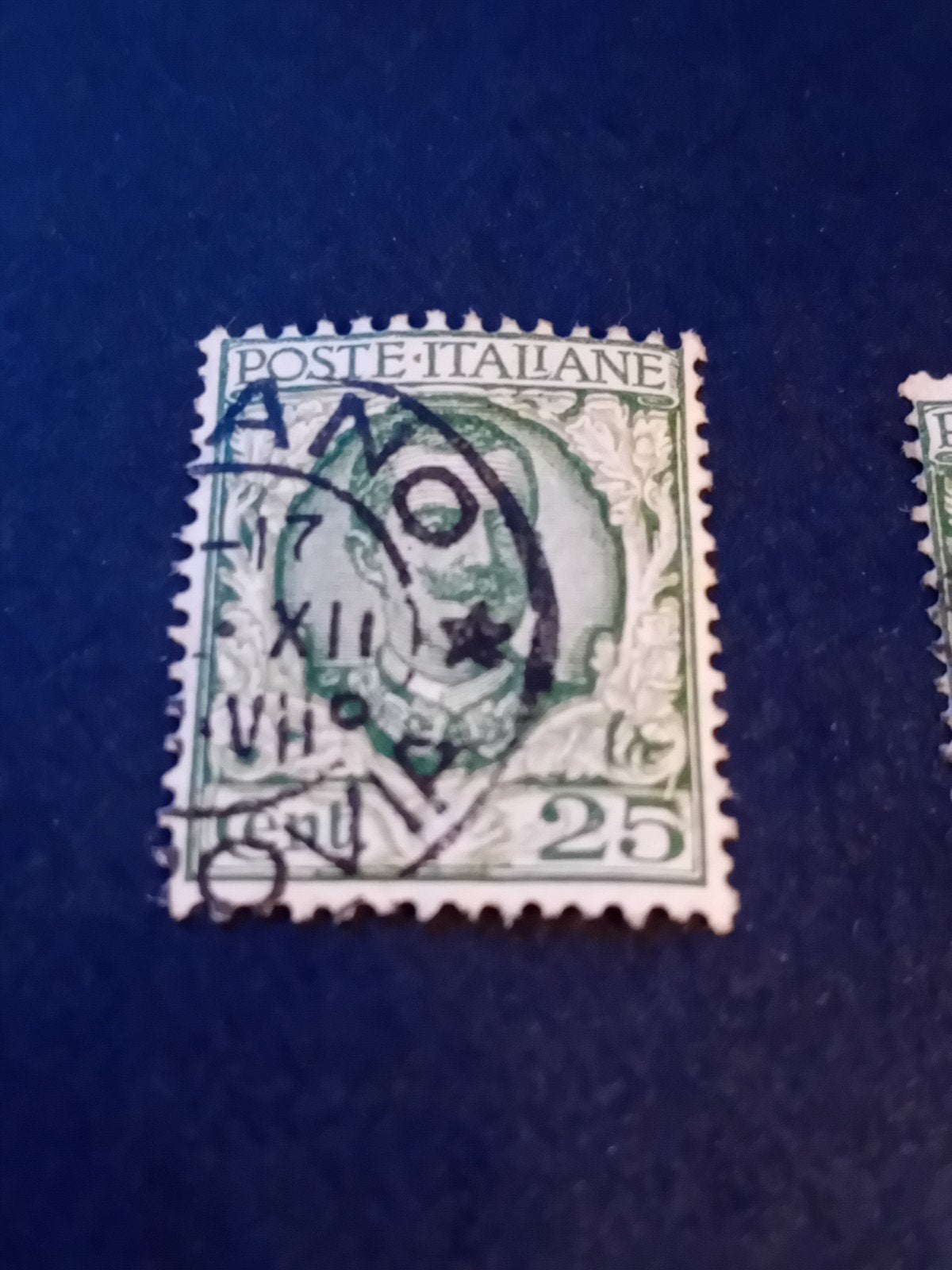 Gestempelde Italiaanse postzegel 25 cent, Ophalen of Verzenden, T/m 1940, Gestempeld