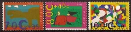 Nederland NVPH nr 1658/60 postfris Kinderpostzegels 1995, Ophalen of Verzenden, Na 1940, Postfris