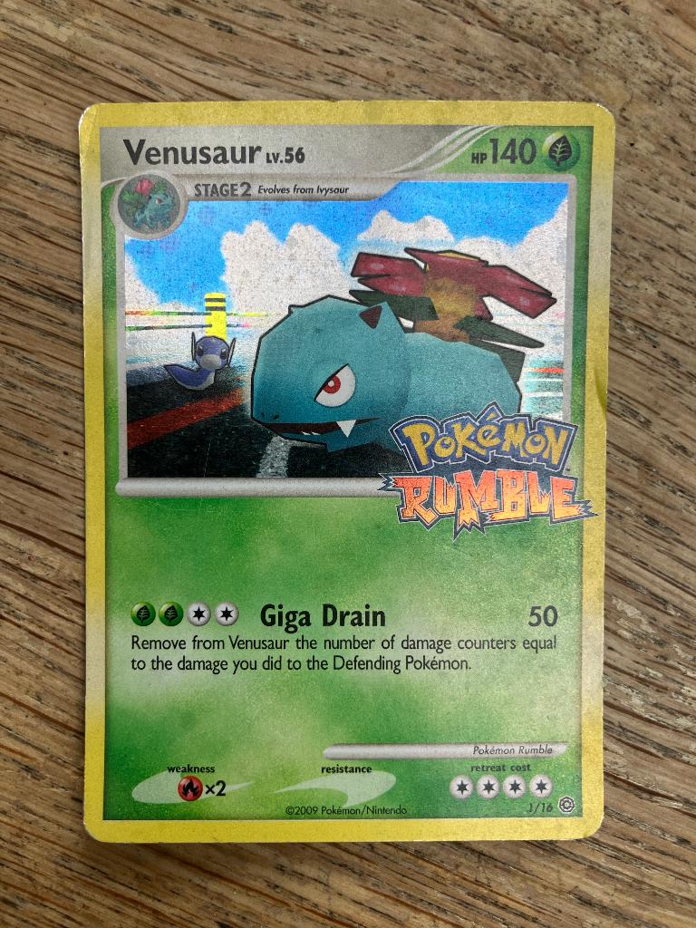 Pokemon Rumble Venusaur 1/16, Ophalen of Verzenden, Gebruikt, Losse kaart, Foil