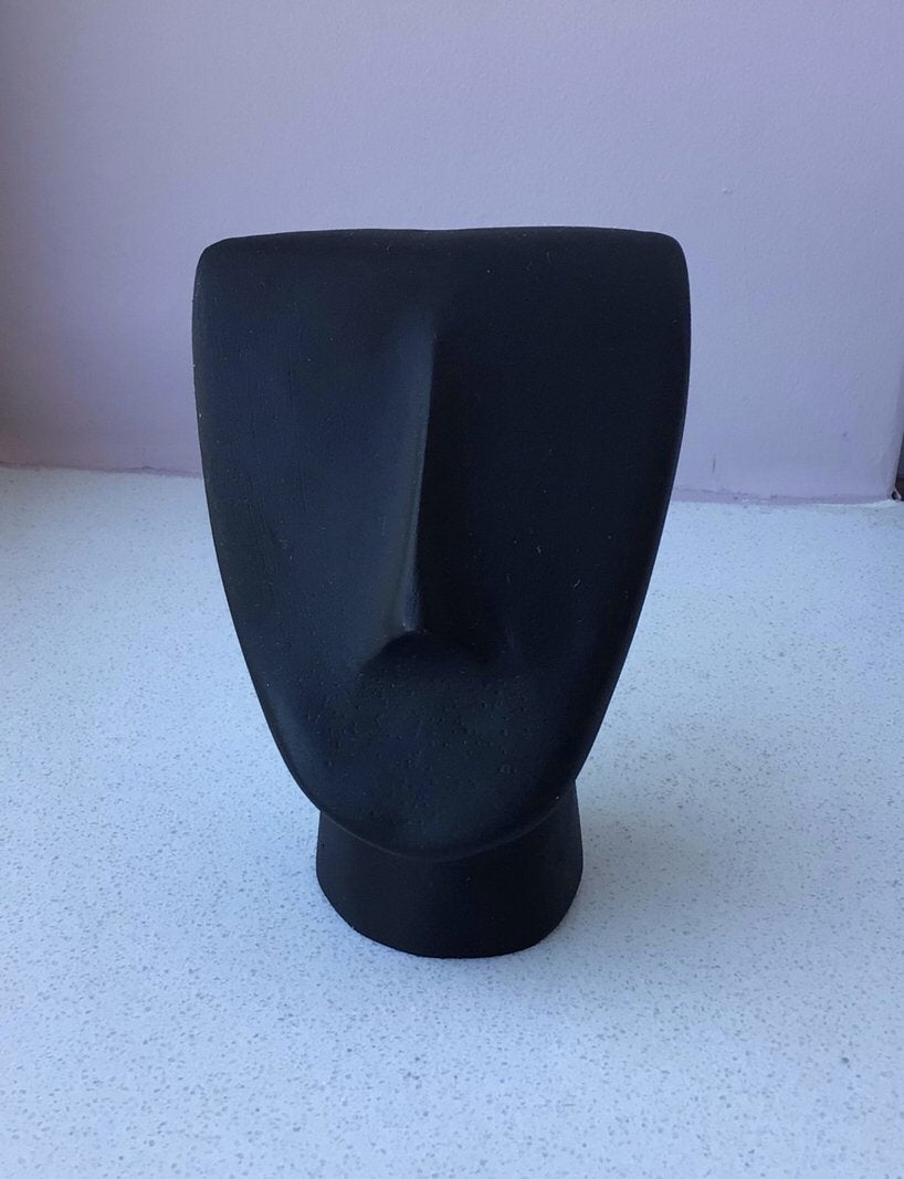 Abstract Zwart Sculptuur - Modern Design Buste, Ophalen, Minder dan 20 cm, Buste, Handgemaakt
