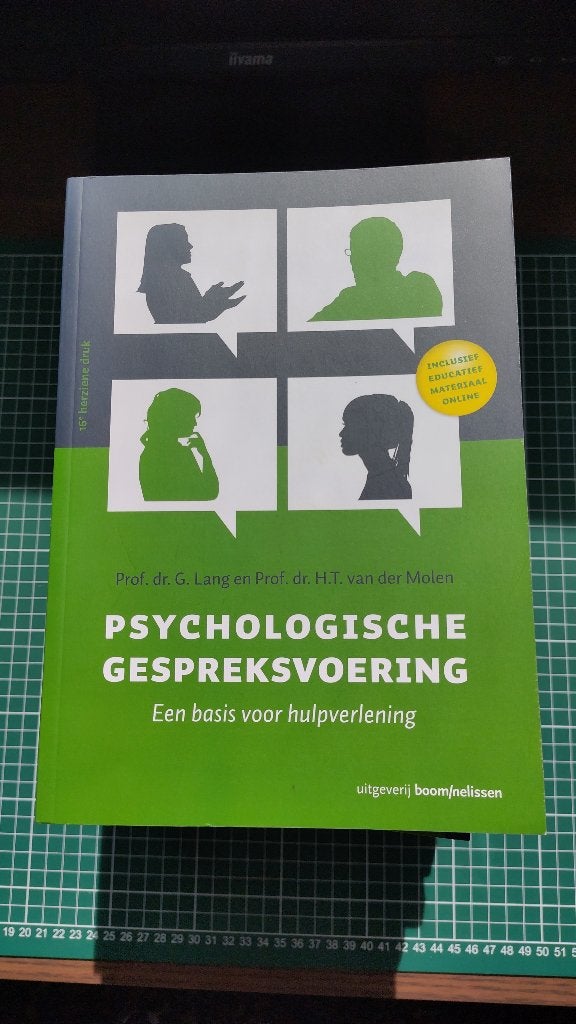 Psychologische gespreksvoering - Lang & van der Molen, Zo goed als nieuw, HBO, Ophalen of Verzenden, Gamma