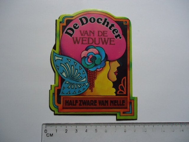sticker oud Van Nelle shag sigaret flowerpower strip pop art, Verzenden, Zo goed als nieuw, Bedrijf of Vereniging
