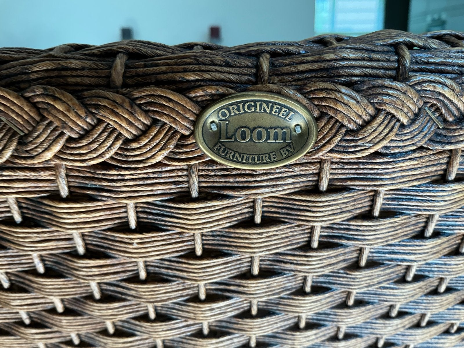 Origineel Loom Furniture eetkamerstoelen (6 stuks), Ophalen, Bruin, Koloniaal, Riet of Rotan