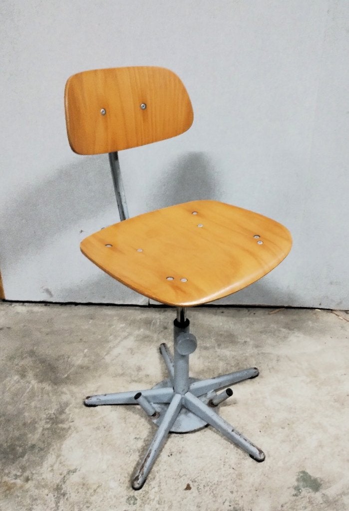 Vintage kruk tekenstoel stoel bureaustoel Ahrend Kramer, Ophalen, Gebruikt, Overige kleuren, Bureaukruk