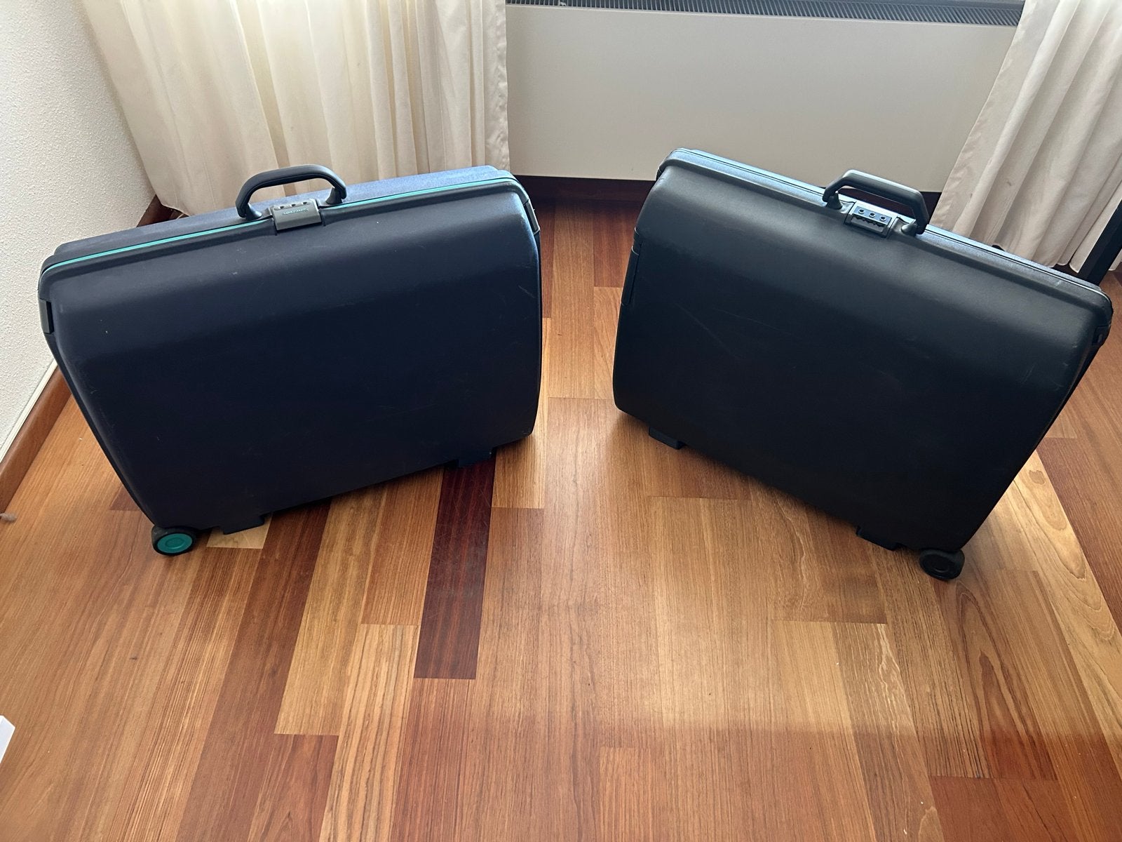 Set van 2 Samsonite koffers - Zwart/Blauw, Ophalen, 30 cm of meer, Gebruikt, Zwart