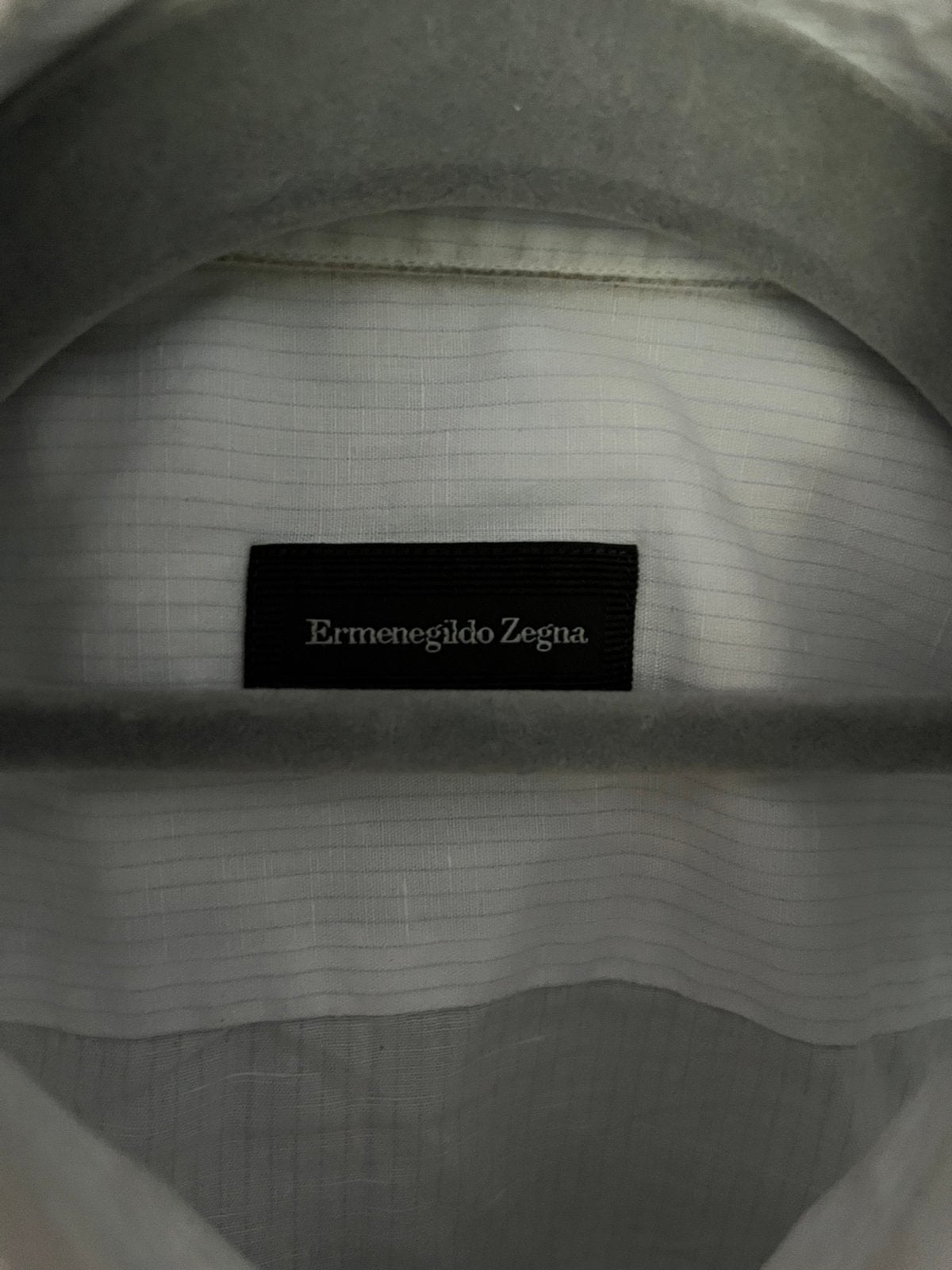 Ermenegildo Zegna Wit Overhemd Korte Mouwen, Ophalen, Gedragen, Wit