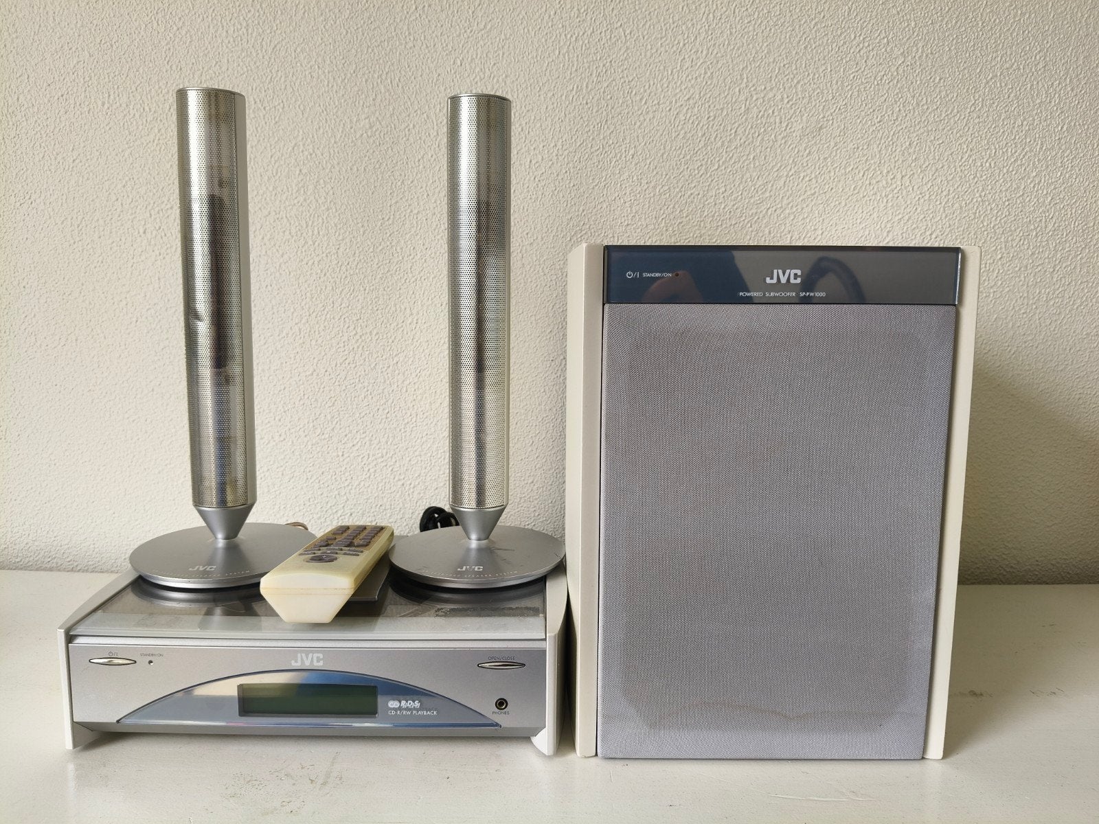 JVC Microset met CD-speler, tuner en subwoofer, Audio, Tv en Foto, Stereo-sets, Gebruikt, JVC, Ophalen of Verzenden, Microset