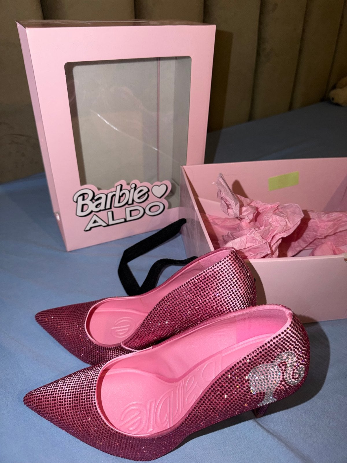 Barbie x ALDO Stiletthakken - Roze met strass, Ophalen, Nieuw, Roze, Pumps