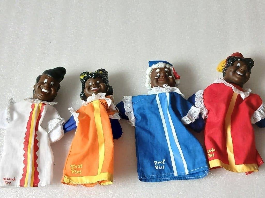 4 Poppenkast Zwarte Pietjes, Ophalen of Verzenden, Zo goed als nieuw