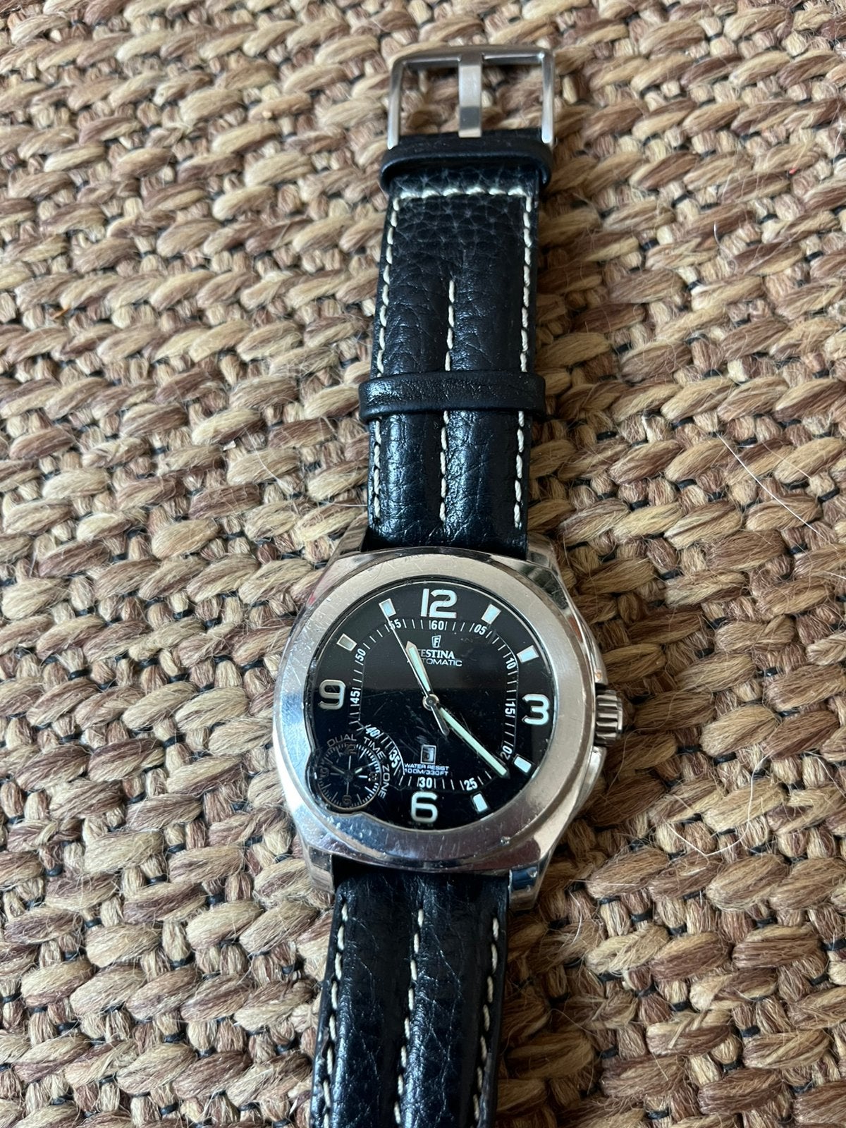 Festina Dual Time, voor onderdelen, Sieraden, Tassen en Uiterlijk, Overige merken, Staal, Polshorloge, Ophalen of Verzenden
