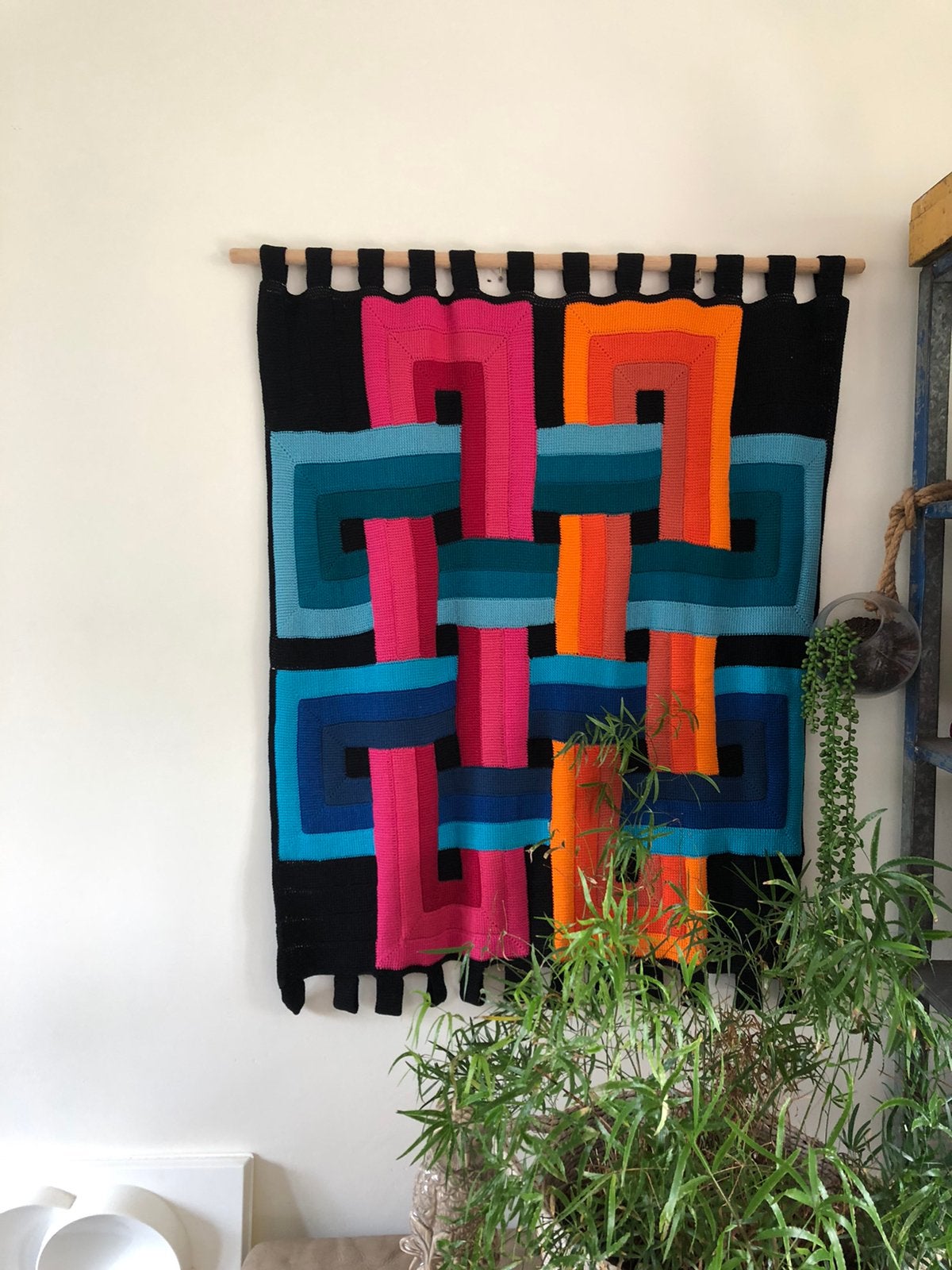 Indrukwekkende eyecatcher handgem XL Popart WANDKLEED 1.20 M, Antiek en Kunst, Ophalen of Verzenden