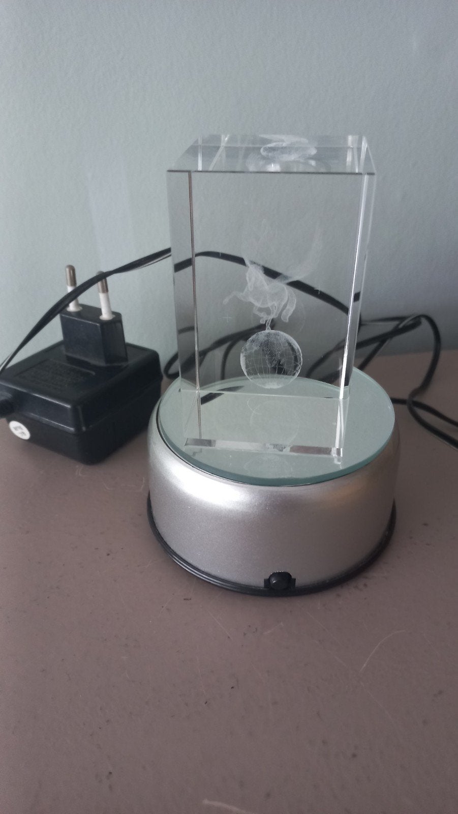 Lampje met afbeelding in glas, Huis en Inrichting, Ophalen