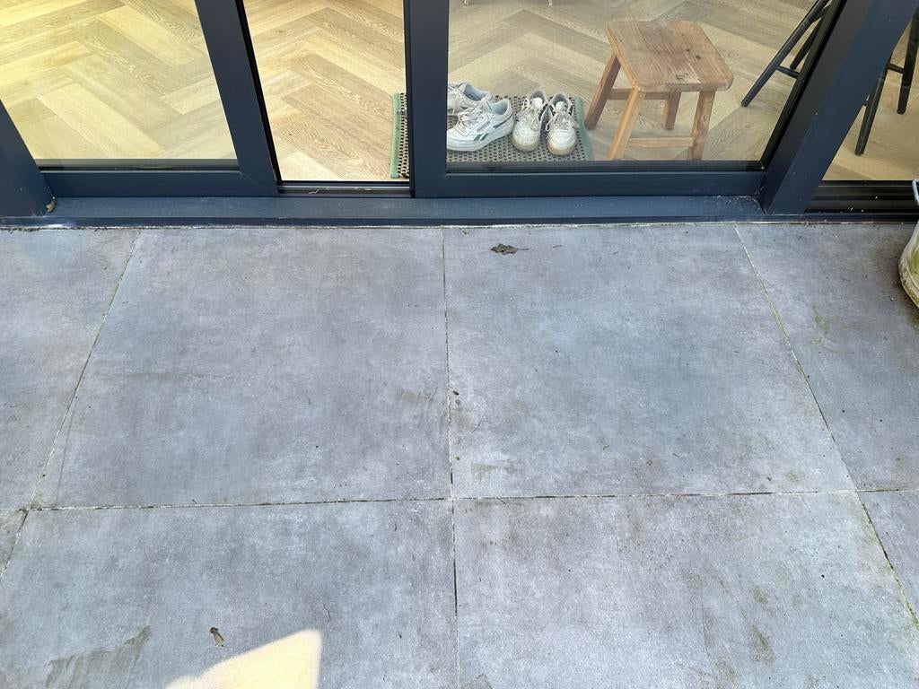 Betonlook keramische terrastegels 90x90cm (10stuks), Ophalen, Nieuw, 5 tot 10 m², Beton