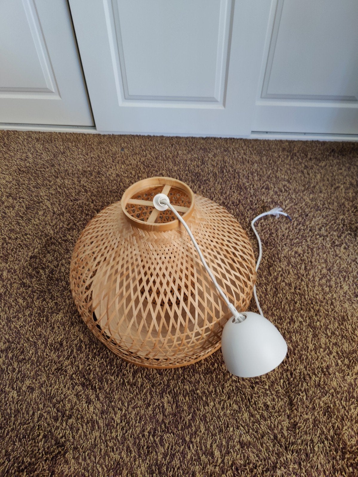 IKEA Misterhult hanglamp riet/rotan, boho stijl, Ophalen, Boho, Zo goed als nieuw, Overige materialen
