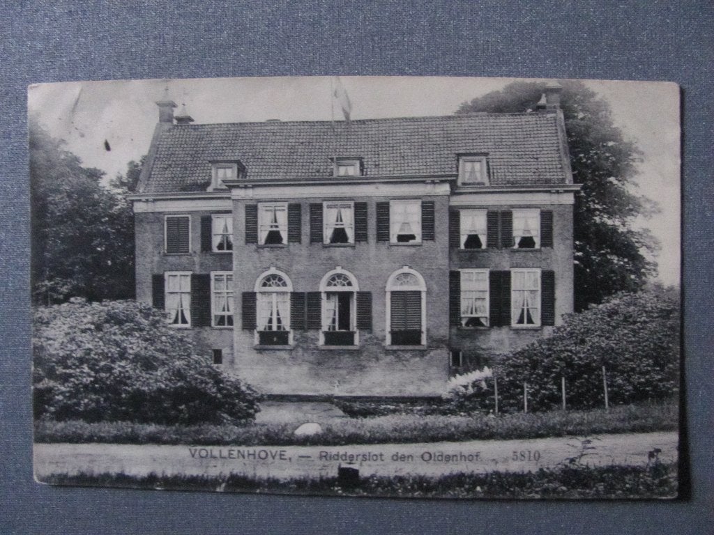 Vollenhove 1912 Ridderslot den Oldenhof, Verzamelen, Ophalen of Verzenden, Voor 1920, Zuid-Holland