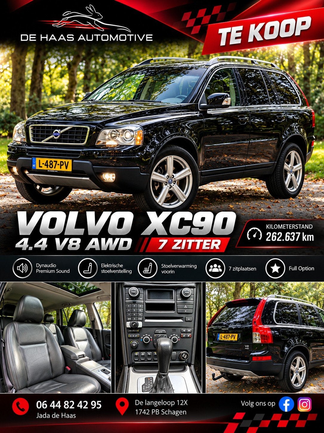 Volvo XC90 4.4 V8 | YOUNGTIMER | 7-Zitter | Full Option, Auto's, 8 cilinders, 2077 kg, 138 €/maand, 7 stoelen