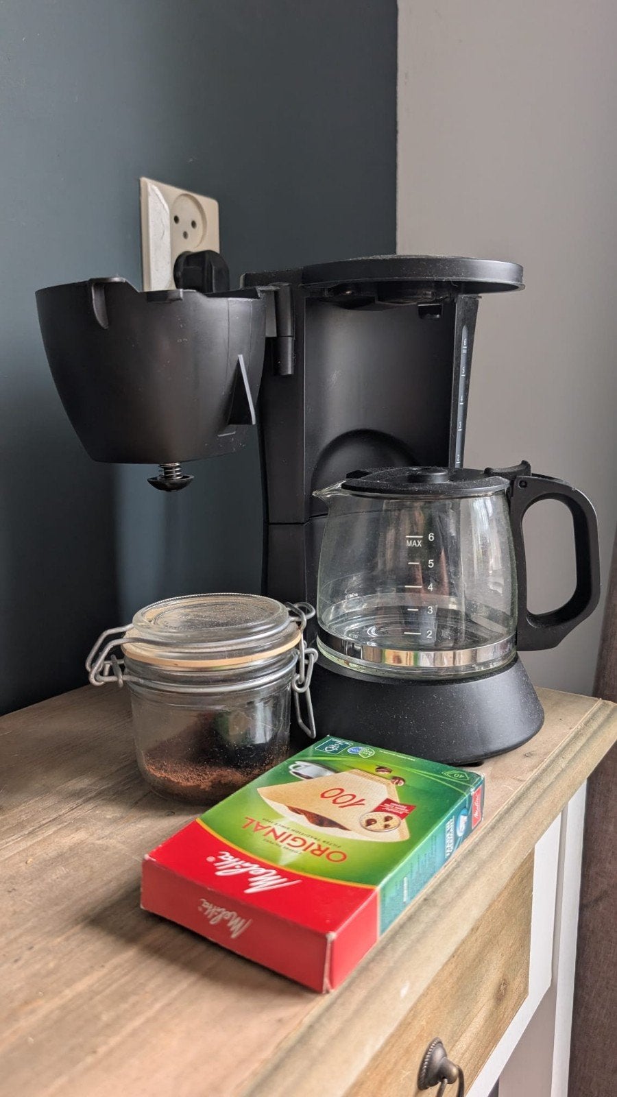 Tomado Koffiezetapparaat - Zwart, Ophalen, Gebruikt