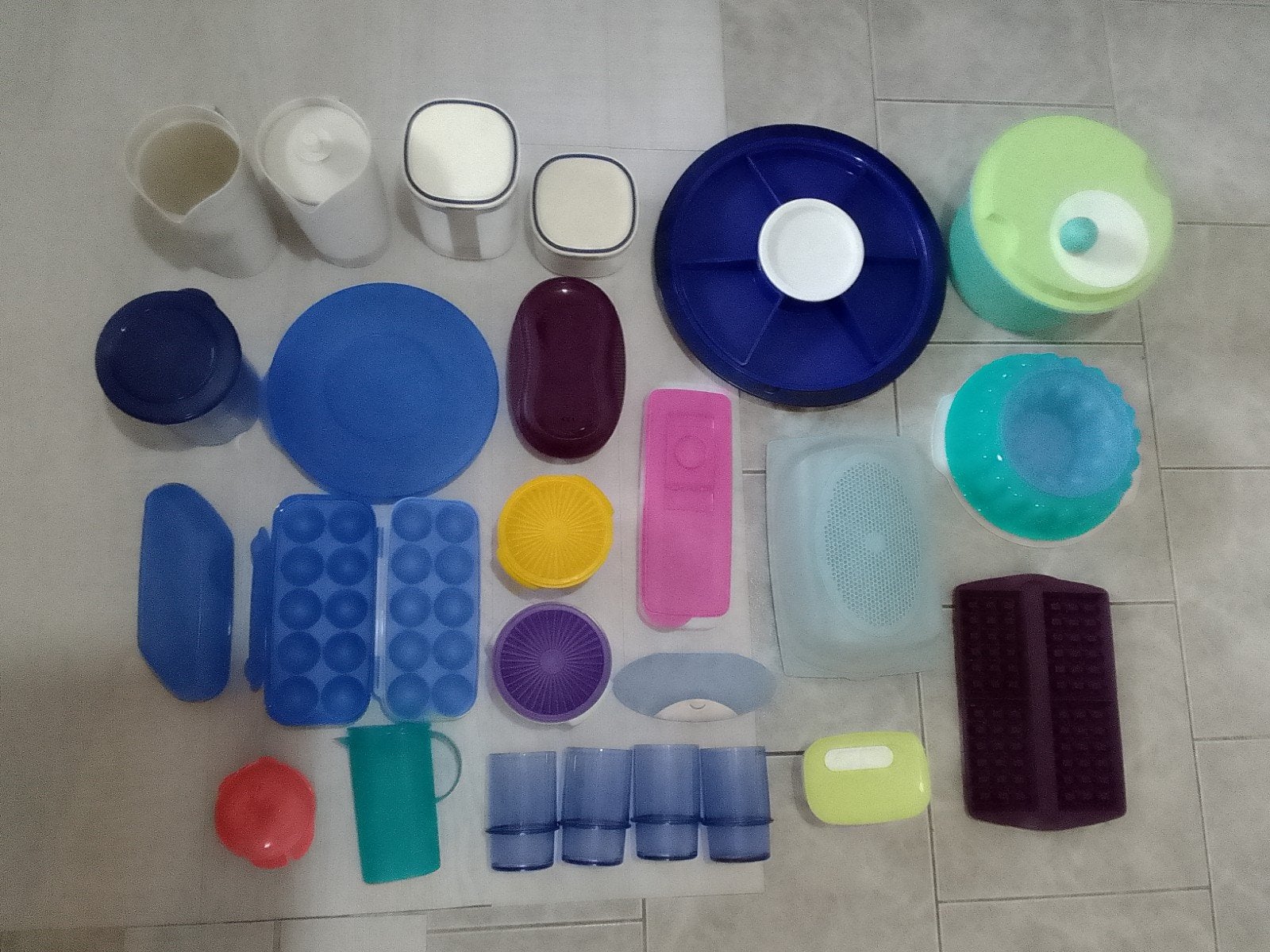 tupperware, Ophalen, Blauw