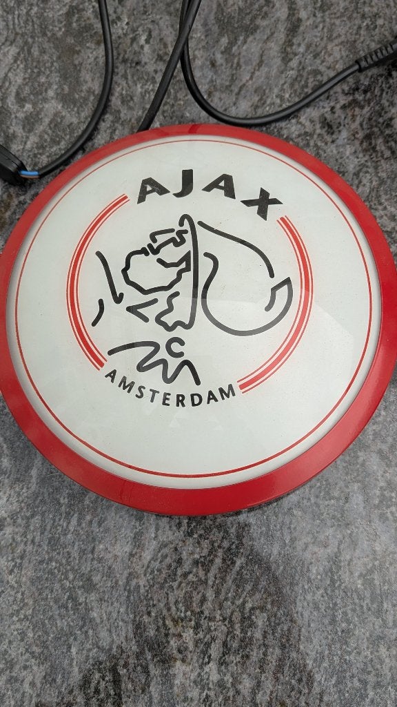 Ajax wandlamp vintage, Huis en Inrichting, E14 (klein), Meerkleurig, Ophalen of Verzenden, Zo goed als nieuw