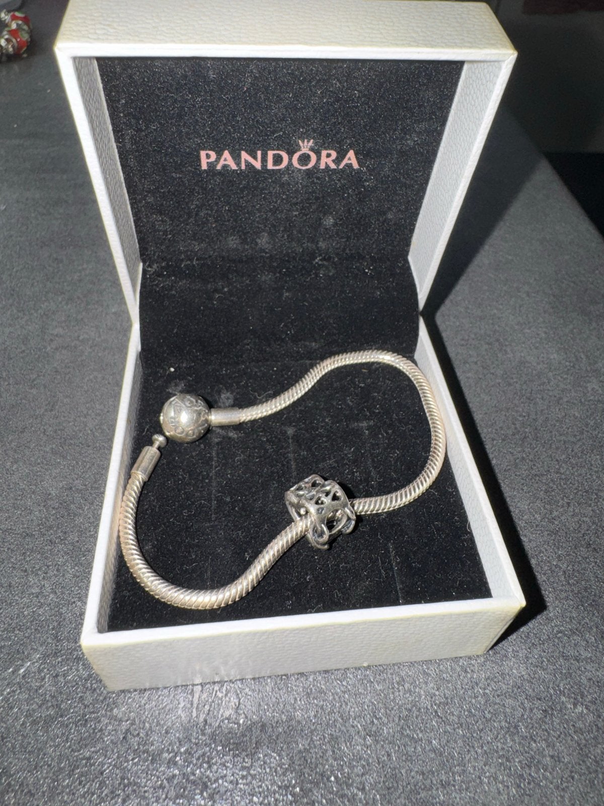 Originele Pandora 925 Set met Doosje, Ophalen of Verzenden, Zo goed als nieuw, Zilver, Met bedels of kralen