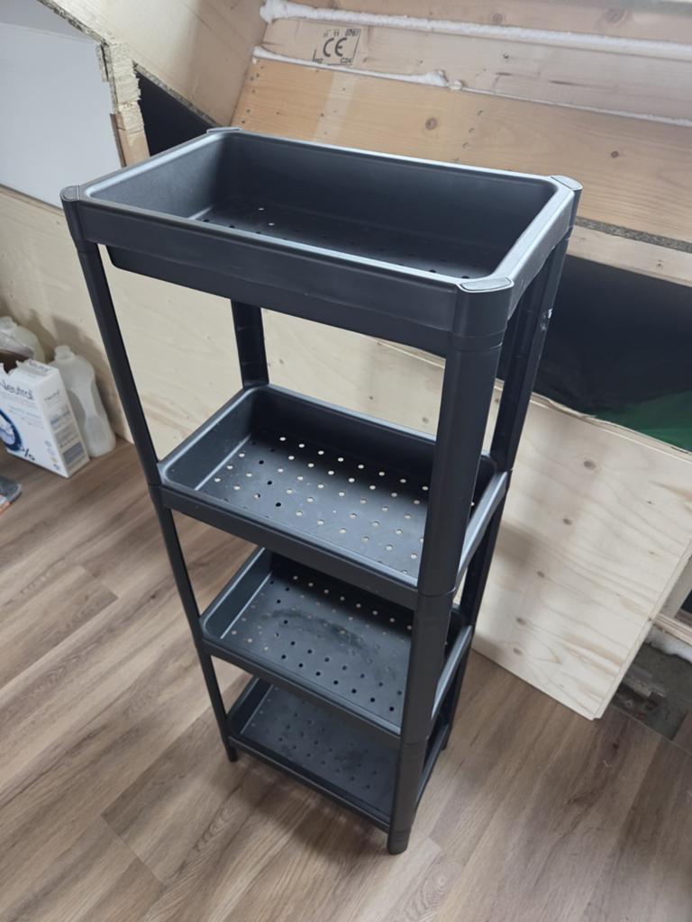 Plastic badkamerkastje zwart, Ophalen of Verzenden