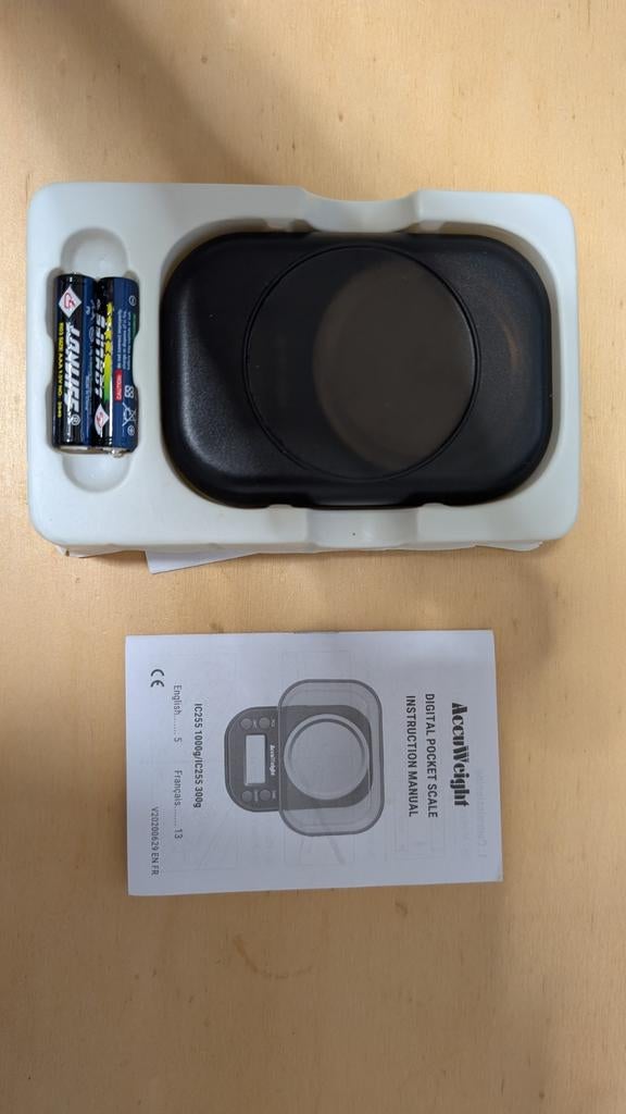 AccuWeight Digitale Precisie weegschaal 300g/0.01g, Ophalen, Zo goed als nieuw, Precisieweegschaal, Minder dan 50 kg
