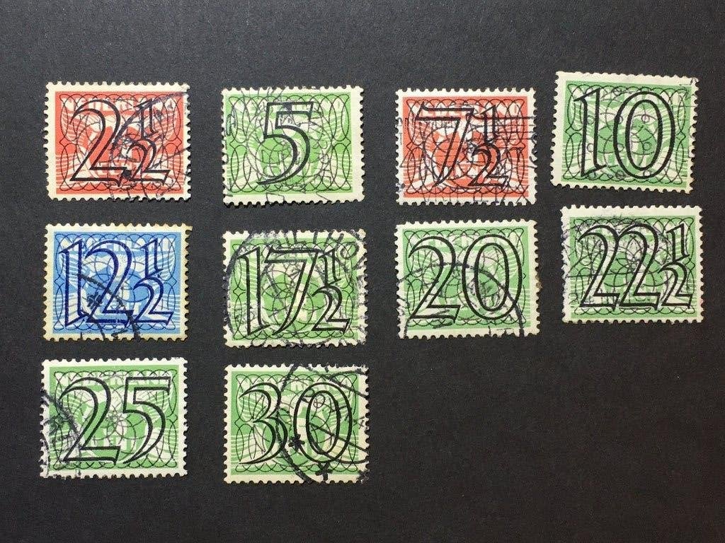 i16-356-365 Nederland 1940 NVPH 356 tm 365 - Guilloche - ges, Postzegels en Munten, Postzegels | Nederland, Ophalen of Verzenden