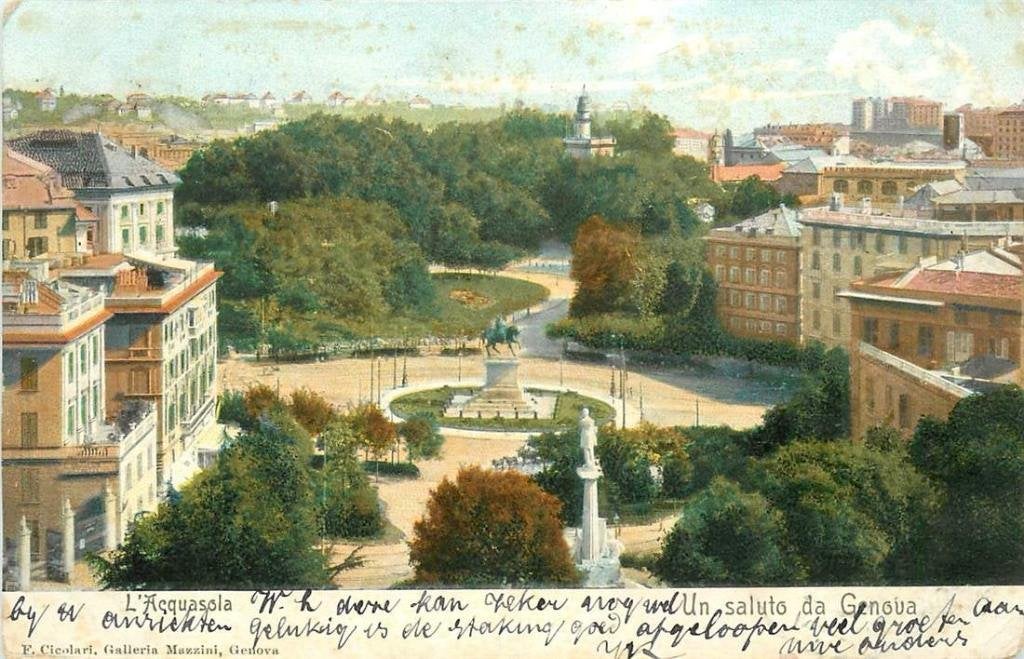 381-171-021 Genova  L'Acquasola, Verzenden, Voor 1920, Frankrijk