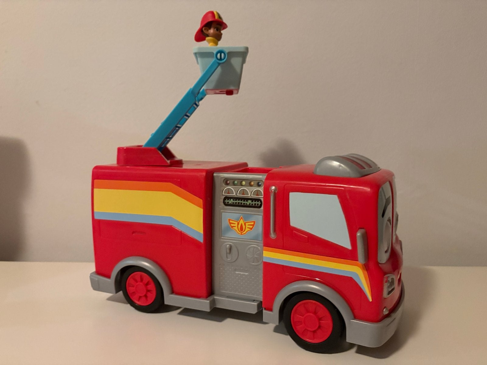 Brandweerwagen speelgoed met figuur, Ophalen of Verzenden, Zo goed als nieuw