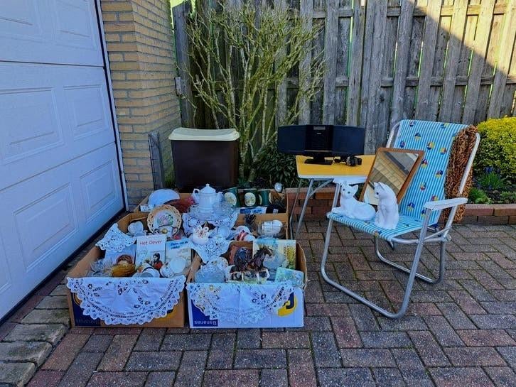 Grote partij rommelmarktspullen retro vintage antiek, Diversen, Rommelmarktspullen, Ophalen of Verzenden, Gebruikt