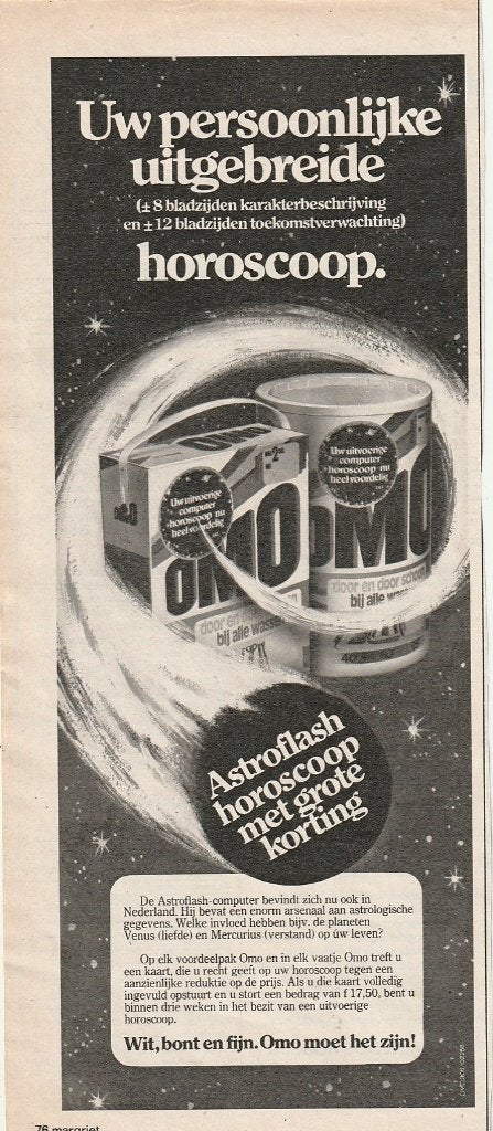 Retro reclame 1977 Omo wasmiddel draagkoffer draagton, Verzamelen, Verzenden, Overige typen