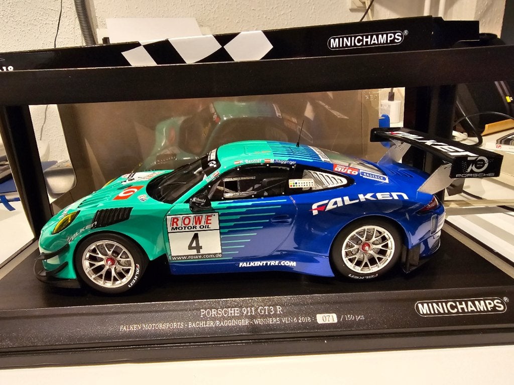 Porsche 911 GT3 R nr4 1/18, Ophalen of Verzenden, Nieuw, Auto, MiniChamps
