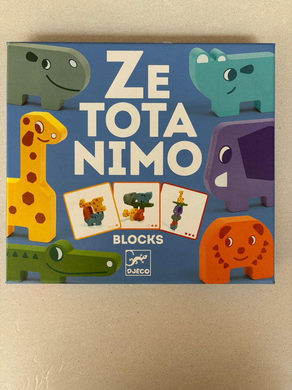 Djeco Ze Totanimo Blocks - Stapelspel in perfecte staat, Kinderen en Baby's, Ophalen of Verzenden, Zo goed als nieuw, Bouwen